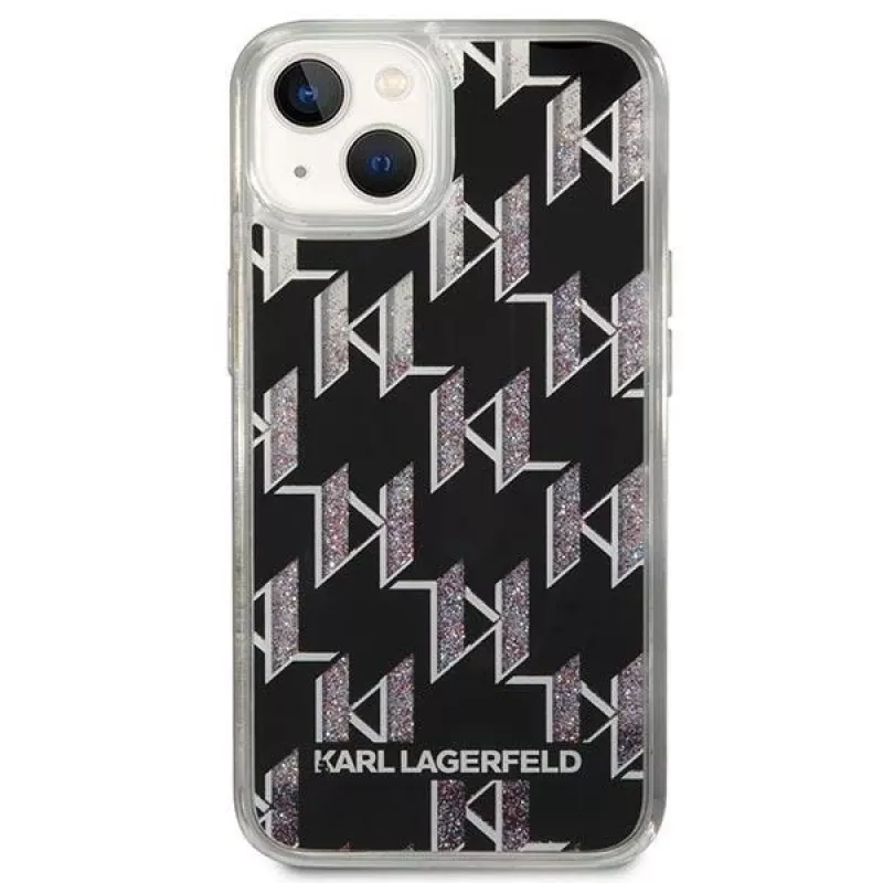 Karl Lagerfeld KLHCP14MLMNMK iPhone 14 Plus 6.7 Hartschale schwarz / schwarz Liquid Glitter Monogram
