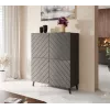 Shelving unit ABETO 100.5 x 40 x 121.5 cm Graphit/glänzend Graphit