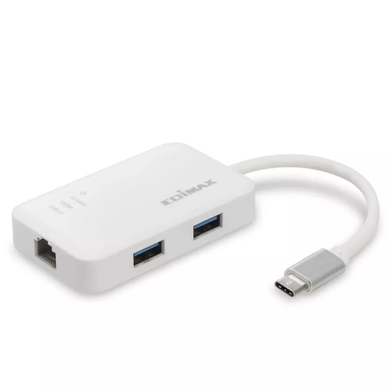 Edimax EU-4308 USB-C-Hub, 3x USB 3.0 + Gigabit-Ethernet