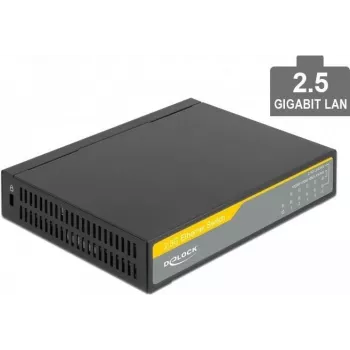 Netzwerk-Switch DeLOCK 87781 2.5G Ethernet Schwarz