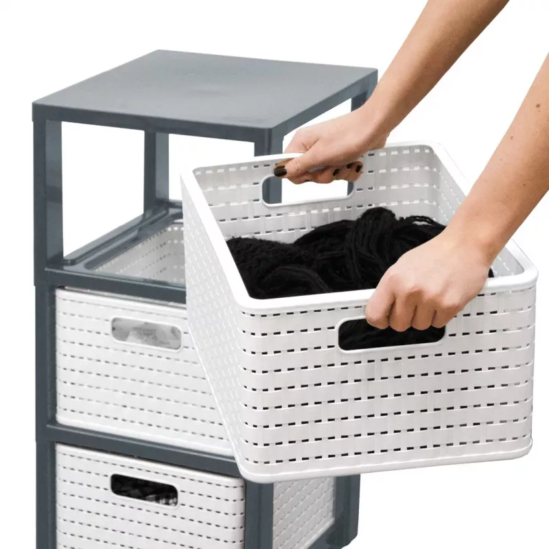 Rotho Country 1165408853 Aufbewahrungsregal, 71,2 x 32,5 x 37,5 cm