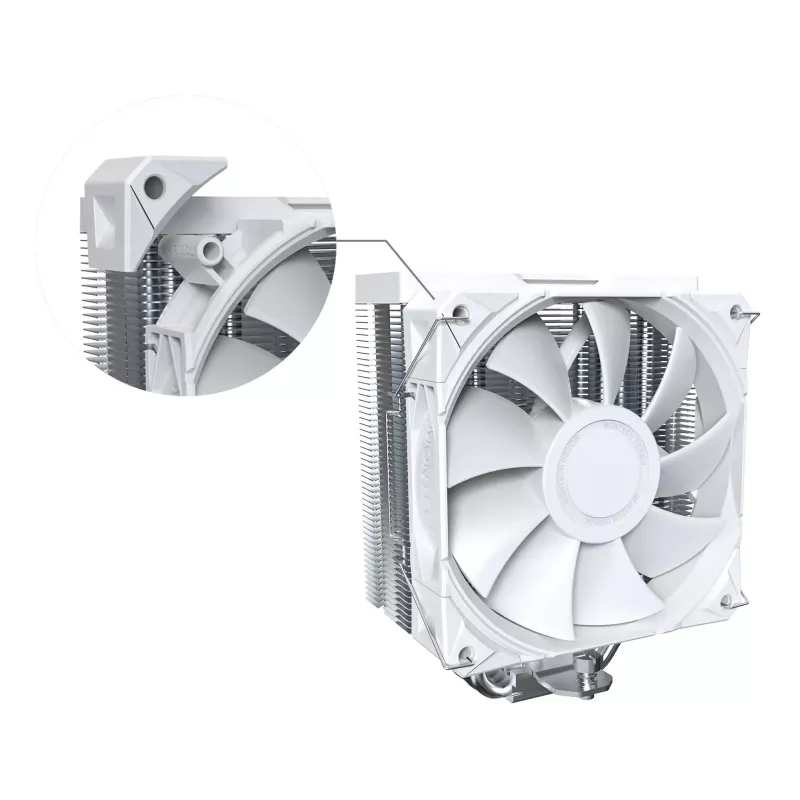 Montech NX400 CPU-Luftkühler, Multi-Sockel, 120 mm, Weiß