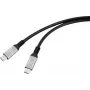 Renkforce USB-C-Kabel USB4 Stecker Schwarz Aluminium-Stecker Silikon (RF-6805038)