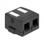 Delock 85842 Keystone Leergehäuse, 2-Port, mit Magnetfuß, schwarz