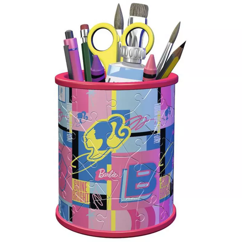 3D Puzzle Organizer Ravensburger Utensilo Barbie — Modell 11585, thematischer 3D-Deko-Aufbewahrer