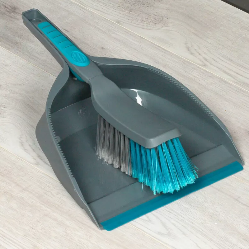 Beldray LA049254EU7 Küchen-Kehrschaufel mit Handfeger, grau/blau