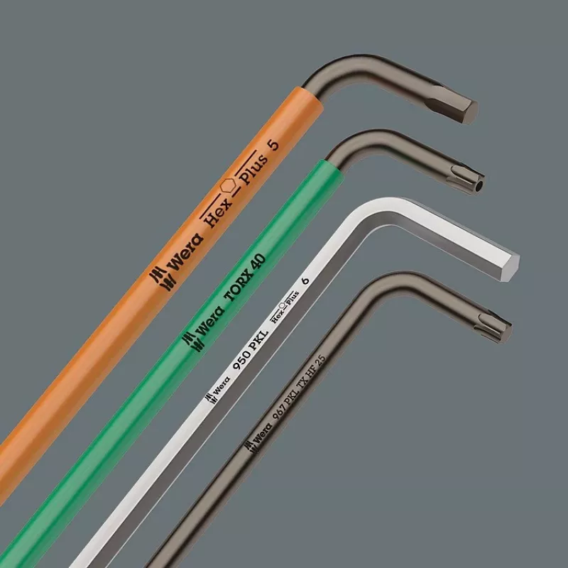 Wera 950/9 Hex-Plus 6 L-förmiger Sechskantschlüssel Metrisch 9 Stück