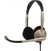 Koss CS100 Kabelgebundene On-Ear-Kopfhörer mit Mikrofon, Schwarz/Gold