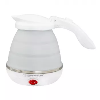 Elektrischer Wasserkocher ESPERANZA EKK023 — 0,5 l, 750 W, weiß, Edelstahl und Kunststoff