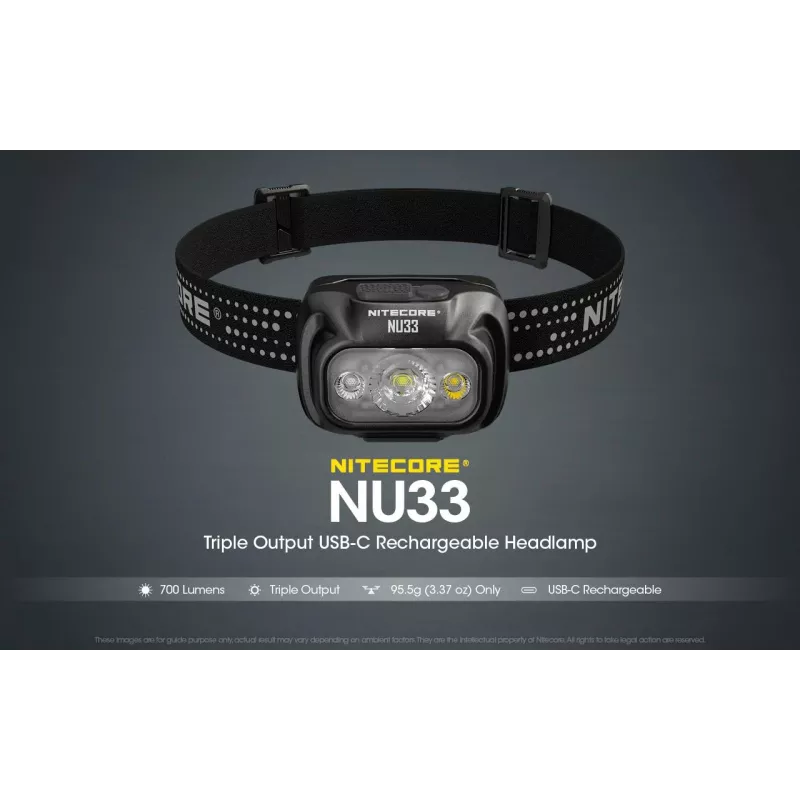 Nitecore NU33 NU-Serie LED-Stirnlampe, 700 Lumen, Schwarz