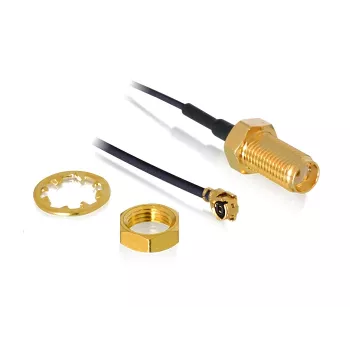 Koaxialkabel DeLOCK 88824 0,35 m MHF (I-PEX) RF SMA Schwarz