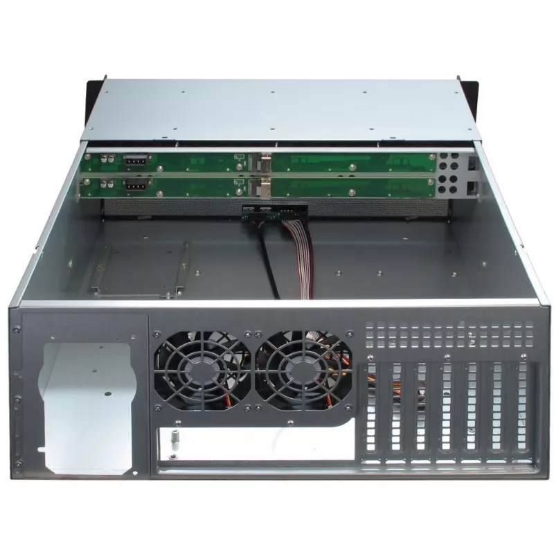 Server-Gehäuse Inter-Tech 4U-4408 Rack Schwarz, Silber