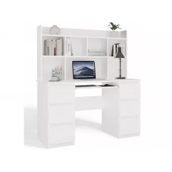 KUBA Schreibtisch Set + Extension Piece, weiß