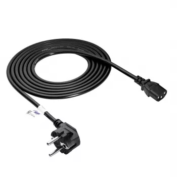 Akyga AK-PC-06A Netzkabel CEE 7/7 auf IEC C13, 3 m, schwarz