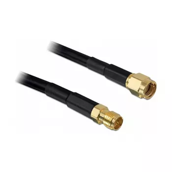 Koaxialkabel DeLOCK 10m RP-SMA CFD200 Schwarz