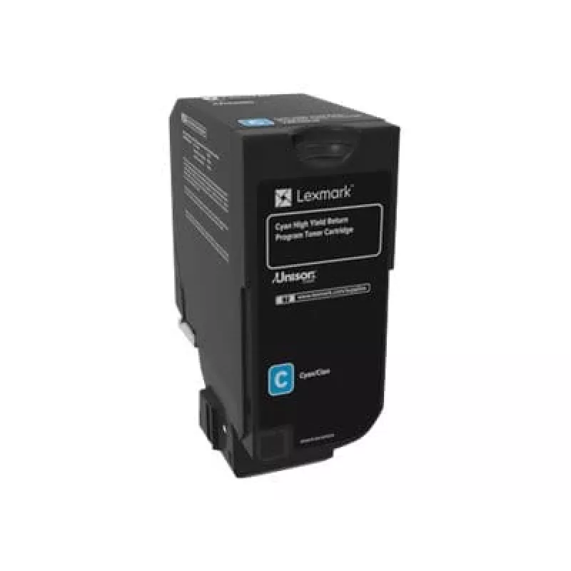 Lexmark 74C2HC0 Rückgabe-Tonerkartusche, cyan, hohe Reichweite, 12000 Seiten