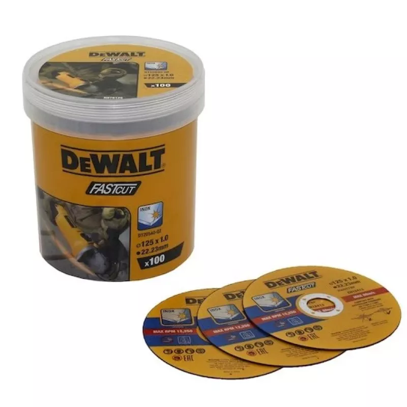 DeWalt DT20540-QZ Metal Target Inox Trennscheiben 125 x 1,0 mm, 100er-Pack