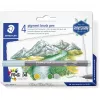 Staedtler Design Journey 371 BK4-2 Pigment-Pinselstift-Set, Lake Colors, 4-teilig
