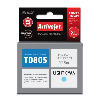 Activejet AE-805N Tinte, Ersatz für Epson T0805, Supreme, 13,5 ml, hellcyan