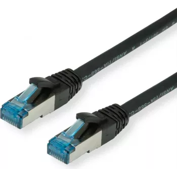 VALUE S/FTP PiMF Patchkabel Cat.6A Kl. EA schwarz 0,15m - FTP - PIMF (21.99.1984)
