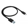 Akyga AK-USB-24 USB 3.1 Kabel Typ A auf Typ C, 0,5 m, Schwarz