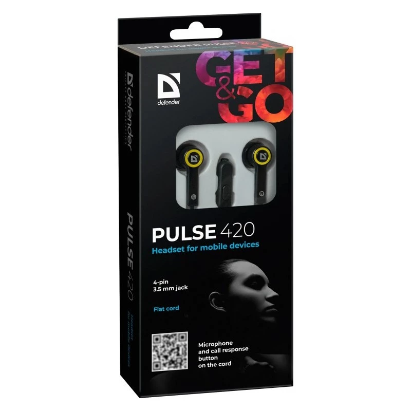 Headphones Defender Pulse 420 Schwarz-Gelb