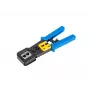 Lanberg NT-0204 Crimpzange für RJ45-, RJ12-, RJ11-Durchgangsstecker, schwarz/blau