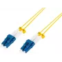 Glasfaser-schlank-Patchkabel – OS2 – LC-LC Duplex – Singlemode – gelb – 3 m