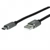 ROLINE USB-2.0-Kabel, USB-C auf USB-A, 0,8 m, schwarz