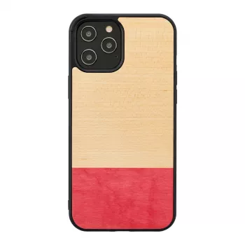 Handyhülle man and wood für iPhone 12 / 12 Pro — miss match Schwarz