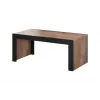 Couchtisch Cama Meble MILA 120x60x50 cm Wotan-Eiche-Platte, schwarzes Gestell