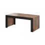 Couchtisch Cama Meble MILA 120x60x50 cm Wotan-Eiche-Platte, schwarzes Gestell