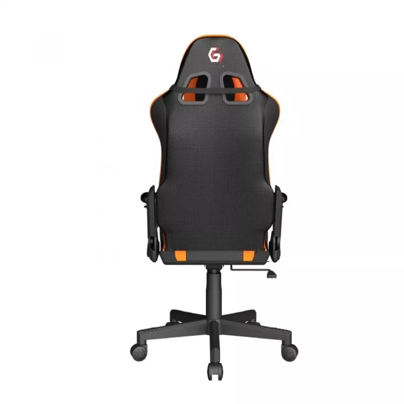 Gaming-Stuhl GEMBIRD GC-SCORPION-04X schwarz-orange ergonomisches Design, verstellbarer Sitz, hohe Rückenlehne