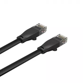 Unitek C1811GBK Cat6 UTP Flach-Ethernet-Kabel, 3 m, schwarz
