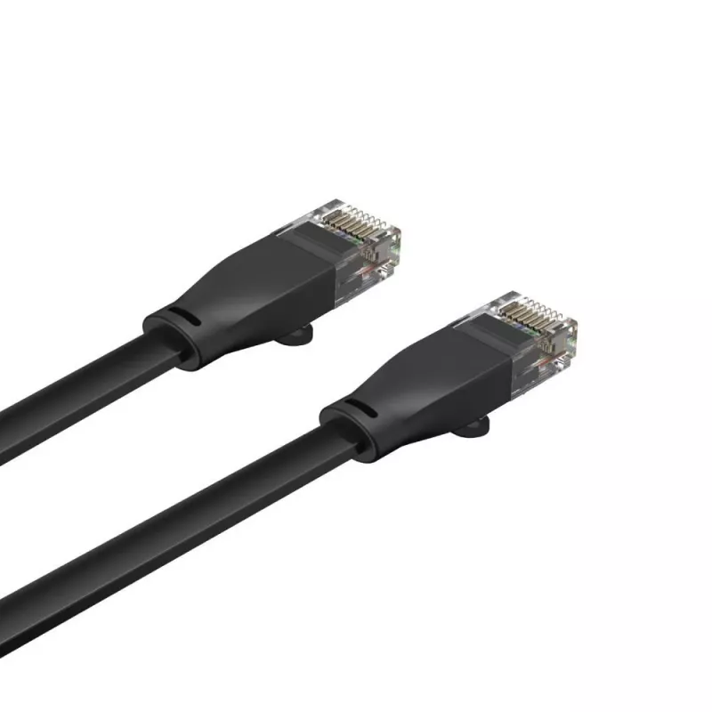 Unitek C1811GBK Cat6 UTP Flach-Ethernet-Kabel, 3 m, schwarz