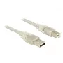 USB-Kabel DeLOCK 83894 USB 2.0 2m USB A USB B Transparent