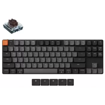 Mechanische Funktastatur Keychron K1X-A3 Ultraflach RGB-Hintergrundbeleuchtung, kabellose Konnektivität, kompaktes Layout