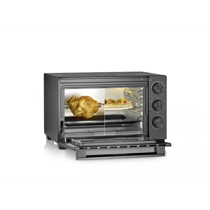 Mini-Backofen SEVERIN TO 2075 — 30 L Kapazität, 1600 W, freistehend, schwarz, Grillfunktion