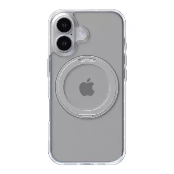 Schutzhülle Torras Ostand Pro für iPhone 16 Plus, transparent schlank-fit, TPU/PC