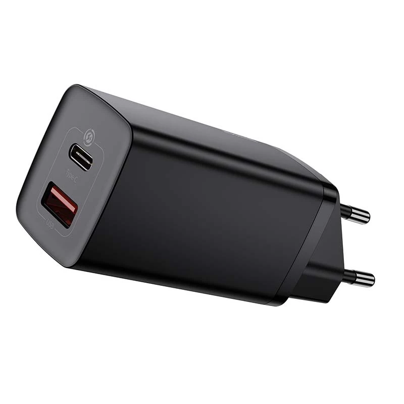 Baseus CCGAN2L-B01 Ladegerät für mobile Geräte Universal Schwarz AC Schnellladen für den Innenbereich