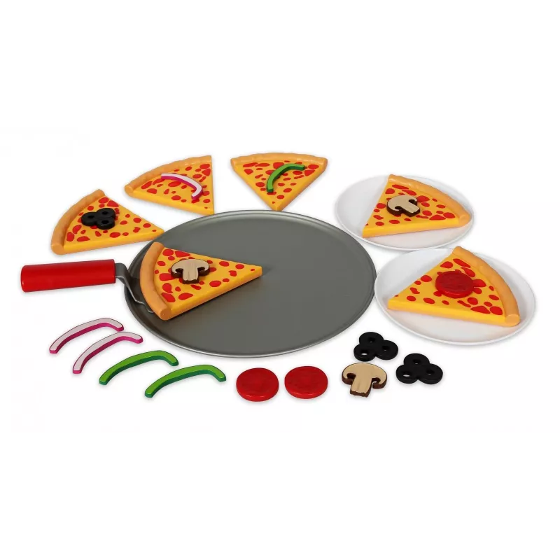 Magnetisches Pizza-Set, MALIK MalBlo Magnetic, Spiellebensmittel-Rollenspielzeug, magnetische Stücke
