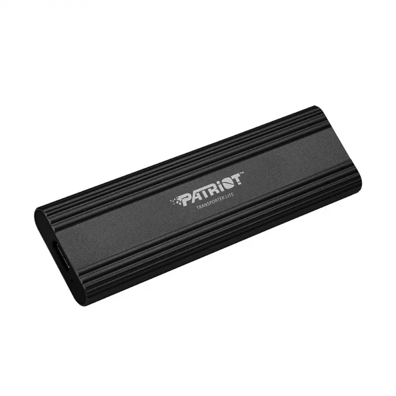 Patriot Transporter Lite PTPL1TBPECB externe SSD, 1 TB, USB-C 3.2 Gen 2, 1000 MB/s, Aluminium, schwarz