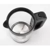 Jata HA702 Wasserkocher, 1,2 l, 1500 W, Borosilikatglas, kabellos, Schwarz
