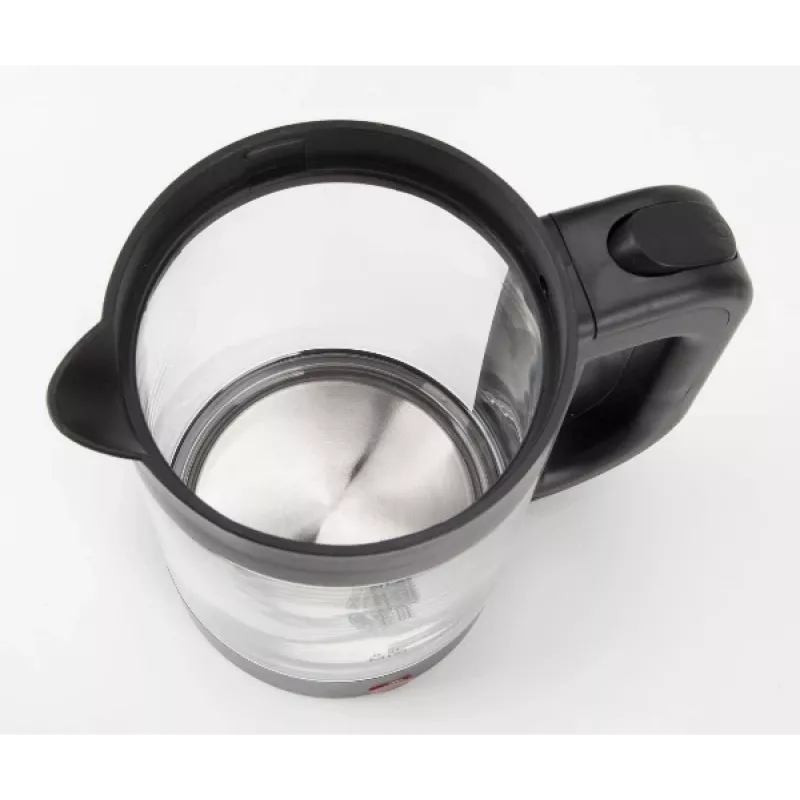 Jata HA702 Wasserkocher, 1,2 l, 1500 W, Borosilikatglas, kabellos, Schwarz