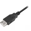 USB 2.0 Verlängerungskabel, USB-A Stecker > USB-A Buchse schwarz, 1,0 Meter, doppelt geschirmt