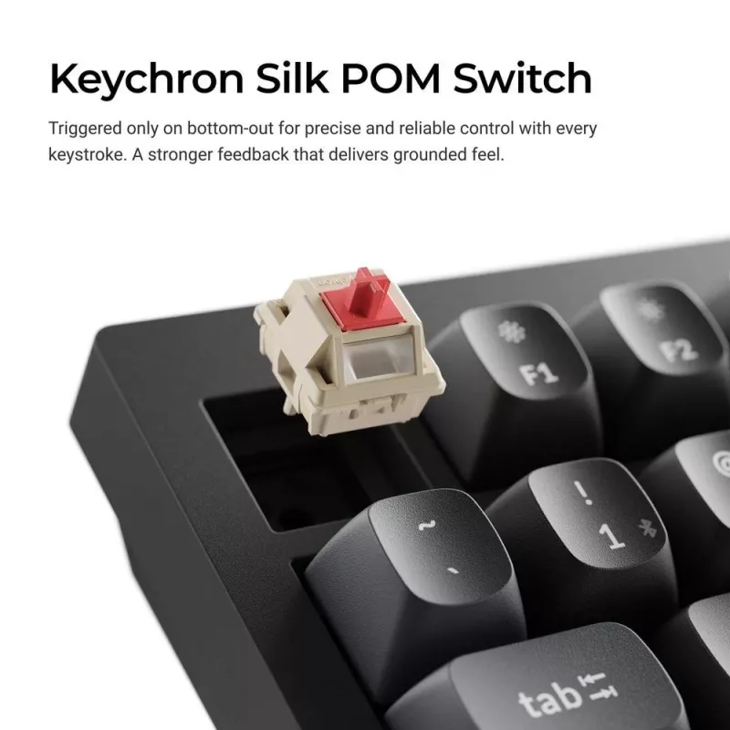 Mechanische Full-Size (100%) Tastatur Keychron V6 Ultra 8K — QWERTY, Bluetooth, RGB-LED, Schwarz