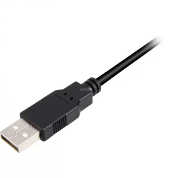 USB 2.0 Kabel, USB-A Stecker > Micro-USB Stecker schwarz, 0,5 Meter, doppelt geschirmt