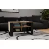Couchtisch top e shop Topeshop STOLIK KAWOWY ŁAWA MODERN 4P Dąb Artisan Czern