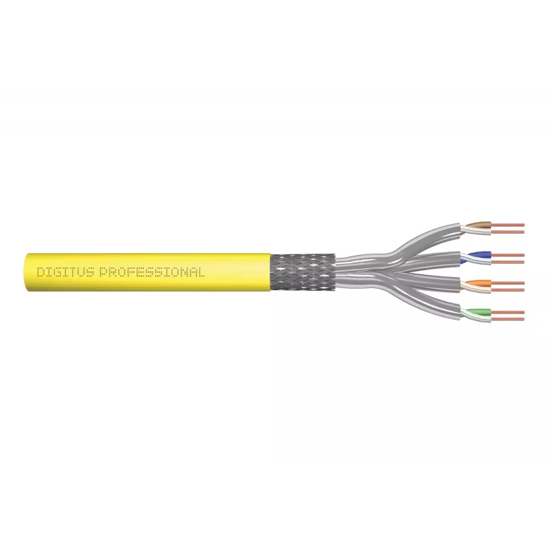 Netzwerkkabel Digitus CAT 7A S/FTP Installationskabel 500 m Gelb