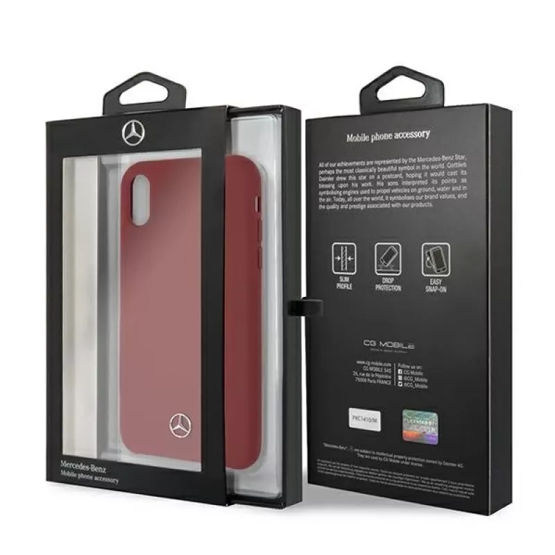 Mercedes-Benz Hard Cover Silicone für Apple iPhone XR Rot MEHCI61SILRE